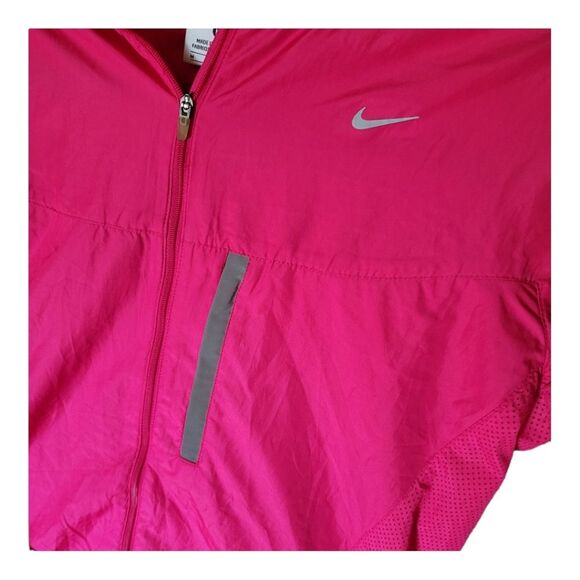NIKE Reflective Vapor Hooded Running Lightweight Windbreaker Jacket Med 362782 - Picture 6 of 8